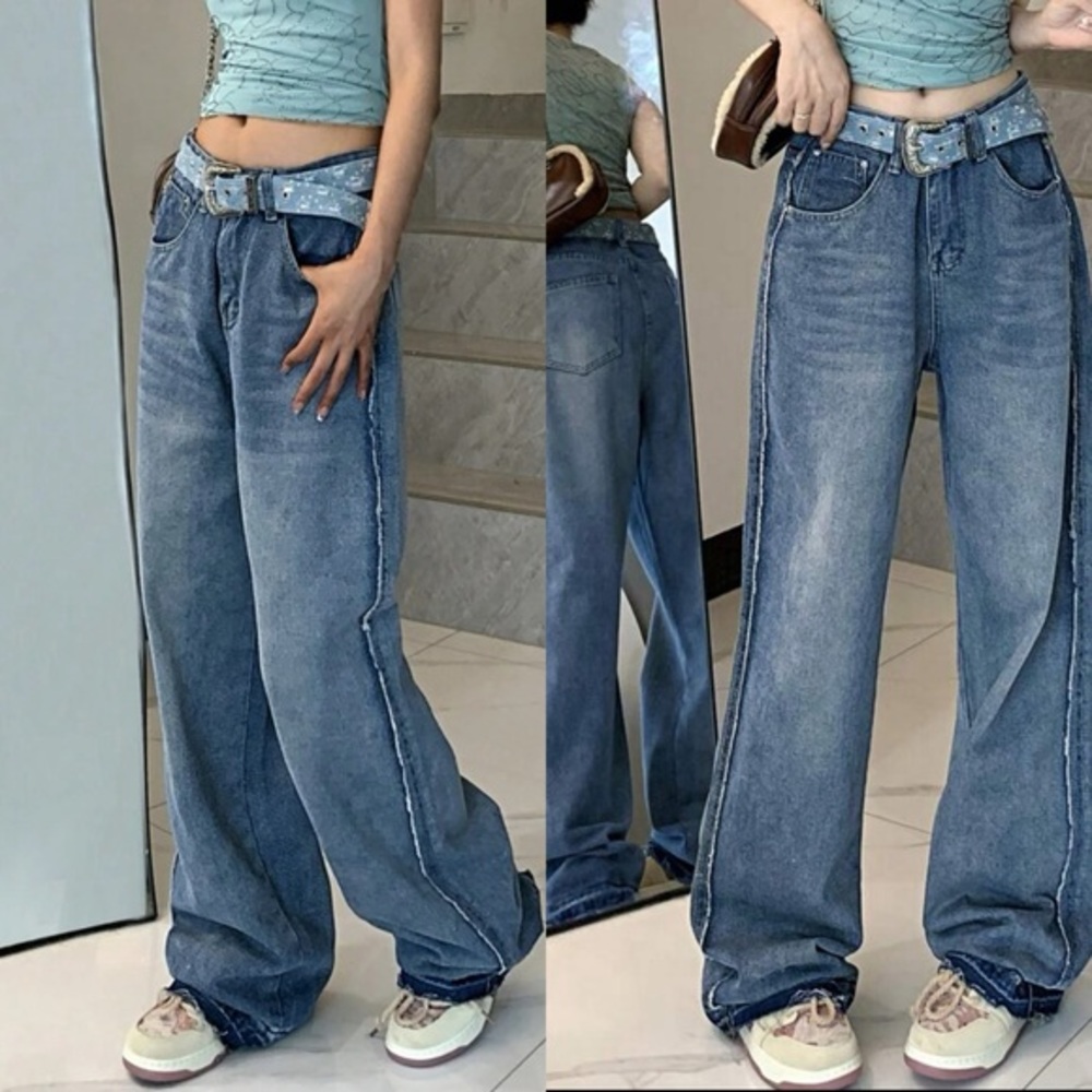 NWT Solid Wide Leg Jeans Without Belt Size 12(XL)